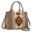thumbnail image 1 of Montana West Wrangler Aztec Tote Bag for Women Western Shoulder Purse Stylish Top Handle Handbag, Tan, 1 of 7