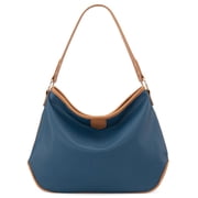 Soft Hobo Bags for Women Purses and Handbags Shoulder Satchel Bag, 2 Tone Blue deal from Walmart