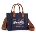 thumbnail image 1 of Wrangler Tote Bag for Women Retro Canvas Top Handle Purses and Handbags, Navy, 1 of 8