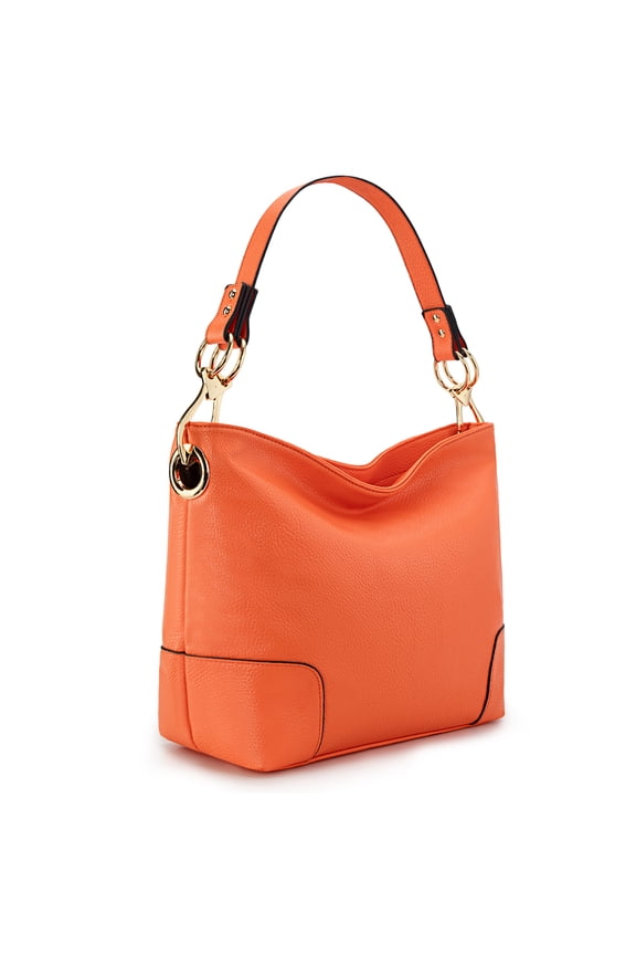 Hobo Bags for Women Top Handle Satchel Shoulder Purse Bucket Handbag, Orange