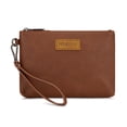 thumbnail image 1 of Wrangler Wristlet Clutch Wallet for Women Large Capacity Zipper Pouch with Detachable Wrist Strap, Brown, 1 of 7