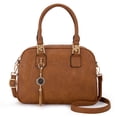 thumbnail image 1 of Montana West Small Top Handle Purse for Women Crossbody Satchel Handbag Barrel Bag, Light Brown, 1 of 7