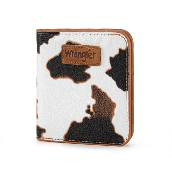Wrangler Small Wallet Women Slim Thin Wallets Card Cases Money Organizer Minimalist Pocket Wallet with RFID Lining, Cow Brown