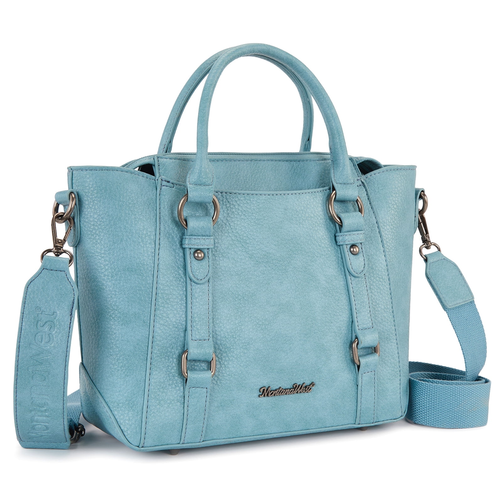 Montana West Small Tote Bag for Women Top handle handbag Trendy Crossbody Purse, Blue