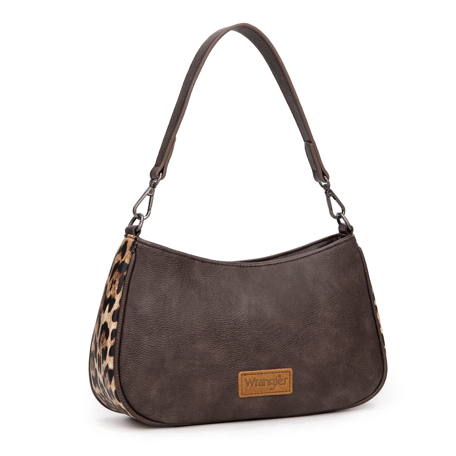 Wrangler Hobo Purse for Women Shoulder Purses Bag with Detachable Strap, Coffee