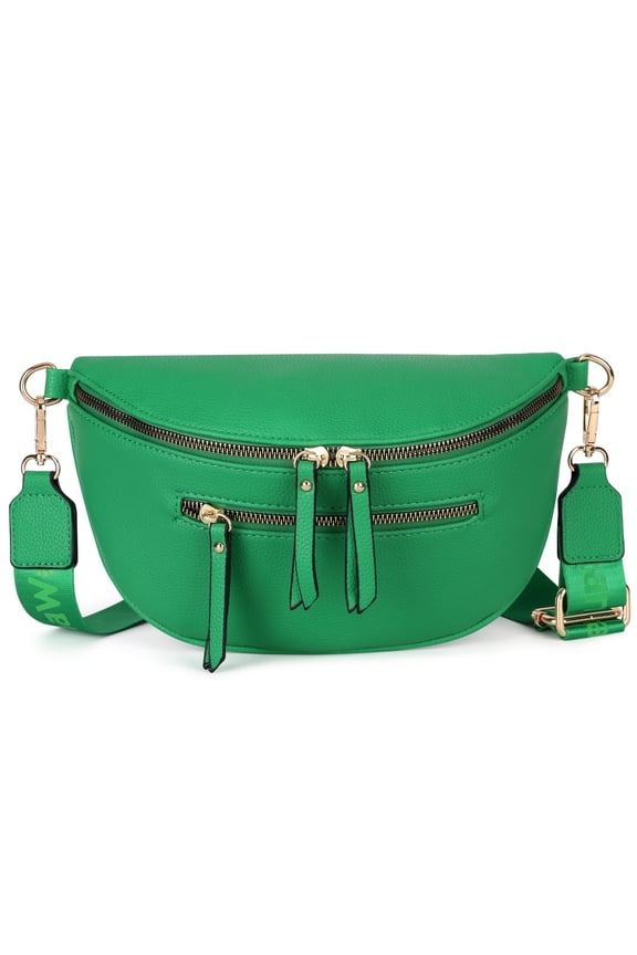 Crossbody Bags for Women Bum Bag Sling Purse with Adjustable Strap, Green