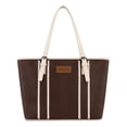 thumbnail image 1 of Wrangler Woven Tote Bag for Women Top Handle Satchel Handbag. Coffee-Beige, 1 of 7
