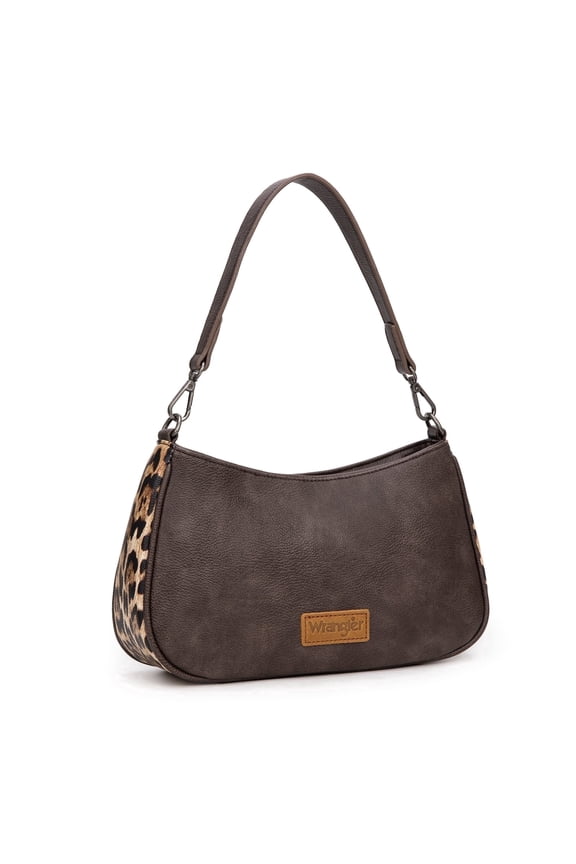 Wrangler Hobo Purse for Women Shoulder Purses Bag with Detachable Strap, Coffee