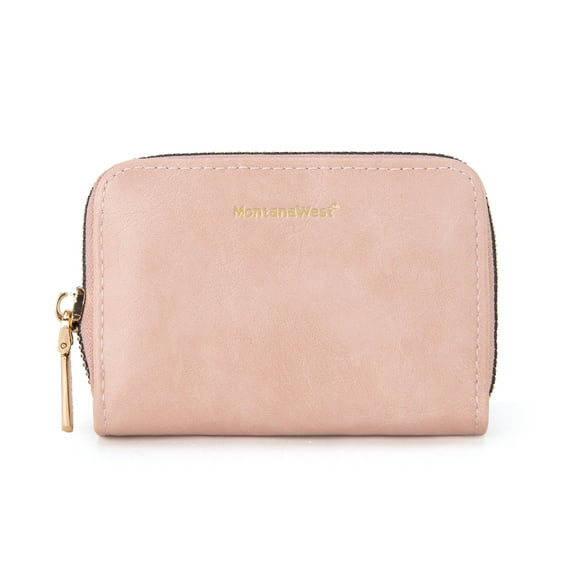 Montana West Wallet for Women with Coin Purse RFID Blocking Leather Small Credit Card Holder, Pink