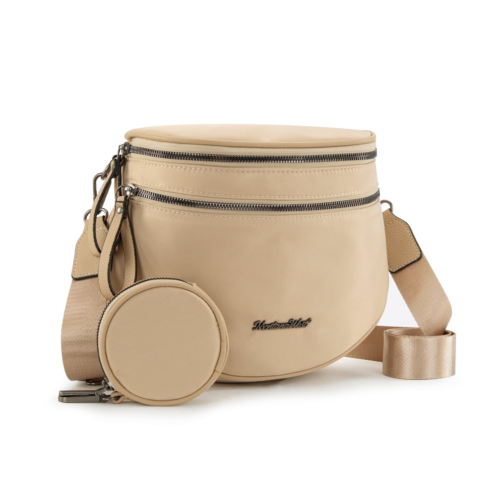 Montana West Large Crossbody Bags for Women Bum Bag Sling Purse with Adjustable Strap, Khaki