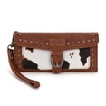 thumbnail image 1 of Wrangler Womens Wallet Western Wristlet for Women Rfid Wallet with Detachable Credit Card Holder, Brown, 1 of 7