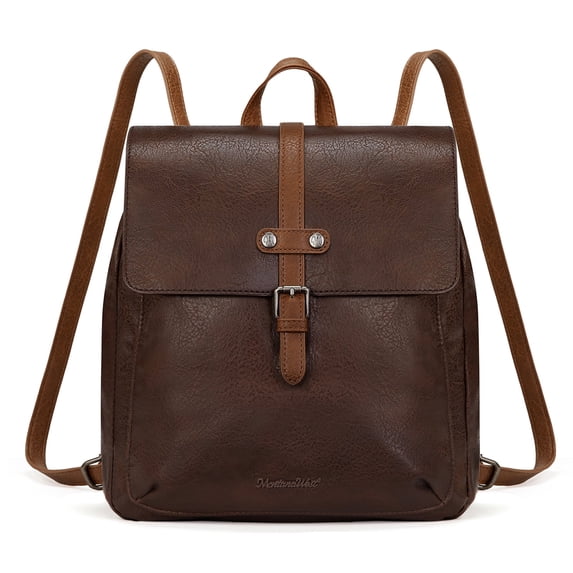 Montana West Women Convertible Backpack Purse Casual Crossbody Bag for Travel Work, Coffee