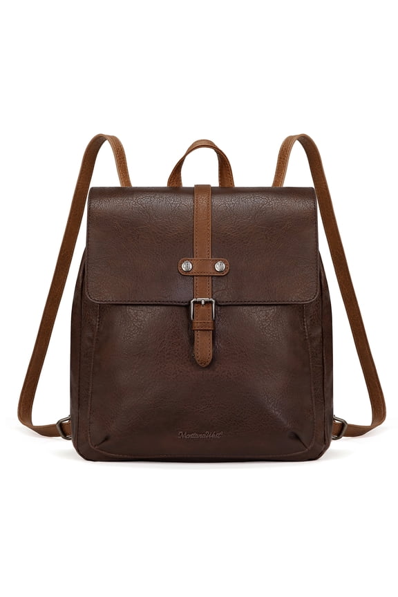Women Convertible Backpack Purse Casual Crossbody Bag for Travel Work, Coffee