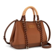 Wrangler Tote Bags for Women Medium Satchel Purse with Designer Braided Rope Top Handle deal from Walmart