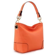 Montana West Hobo Bags for Women Top Handle Satchel Shoulder Purse Bucket Handbag, B-Orange