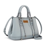 Wrangler Tote Bags for Women Medium Satchel Purse with Designer Braided Rope Top Handle, Jean deal from Walmart