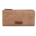 thumbnail image 1 of Wrangler Minimalist Wallet Credit Card Wallet for Women with Smooth Zippers, Khaki, 1 of 6