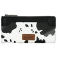 thumbnail image 1 of Wrangler Cow Print Wallets Womens Bifold Credit Card Wallet Women's Wallets, Card Cases & Money Organizers Brown Wallet for Women Ladies Female Cash Wallet with Smooth Zipper, 1 of 7