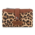 thumbnail image 1 of Wrangler Wallets for Women Slim Bifold Credit Card Holder, Leopard Print, 1 of 7