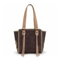thumbnail image 1 of Montana West Western Tote Bag for Women Studded PU Leather Handbag with Fringe Tassel Fashion Medium Size Shoulder Purse Cowgirl Style Tote, Coffee, 1 of 6