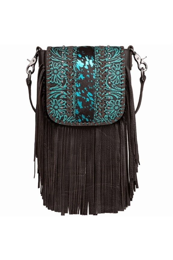 Western Purses for Women Stylish Crossbody Bag with Fashionable Tassel Fringe Design, Coffee-B