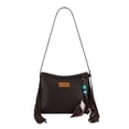 thumbnail image 1 of Wrangler Women Shoulder Crossbody Bag, Medium Western Fringe Hobo Purse, Coffee, 1 of 6