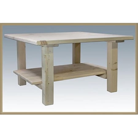 Montana Woodworks Cocktail Table with Shelf - Homestead Collection - Ready to Finish