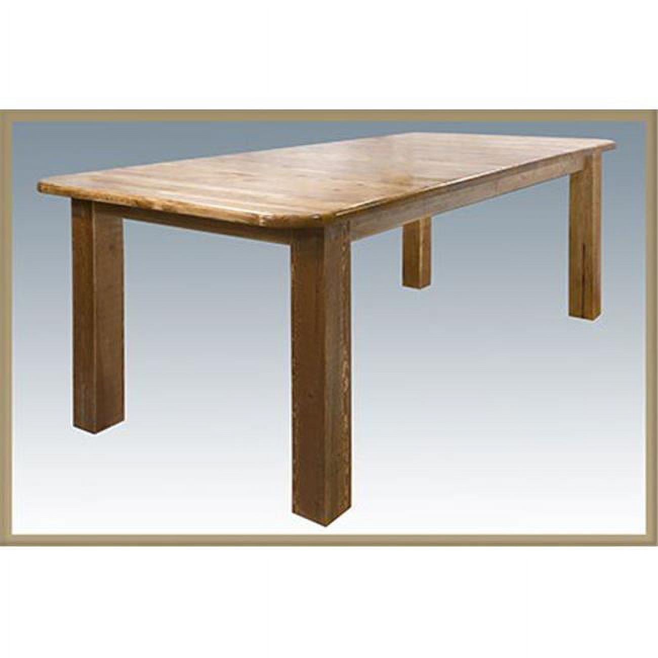Early American Reclaimed Pine Extendable Dining Table Seats 8