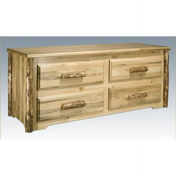 Montana Woodworks Glacier Country Sitting Chest with 4 Drawers
