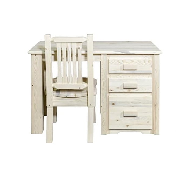 Montana Woodworks  Homestead Collection Office Desk - Clear Lacquer Finish