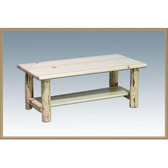 Montana Woodworks MWCTN Montana Collection Coffee Table with Shelf Ready To Finish