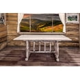 thumbnail image 1 of Montana Collection Trestle Based Dining Table, Clear Lacquer Finish, 1 of 4