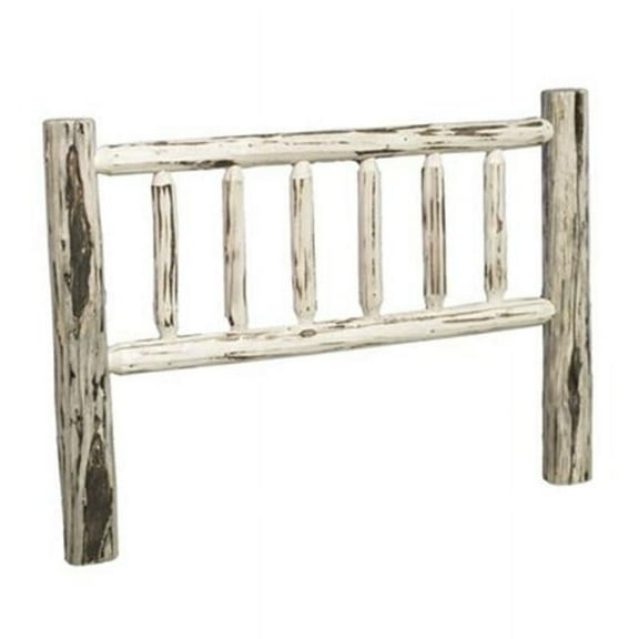 Montana Woodworks  Twin Log Headboard - Clear Lacquer - Twin Size