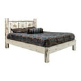 thumbnail image 1 of Montana Woodworks MWPBQLZBRONC Montana Queen Platform Bed with Laser Engraved Bronc Design, 1 of 7