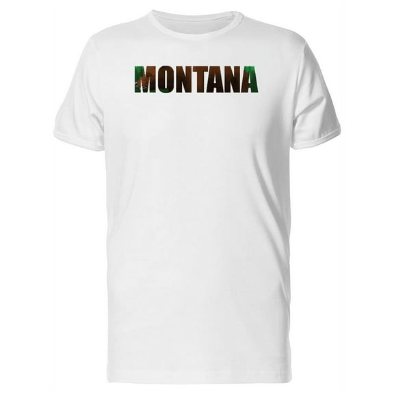 Montana Word With A Bear T-Shirt Men -Image by Shutterstock, Male x-Large