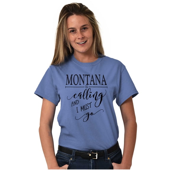 Montana is Calling and I Must Go Women's Plus Size Graphic Tee Brisco Brands 2X