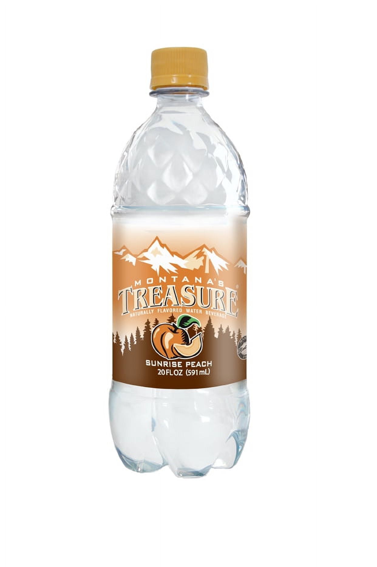 Montana's Treasure Peach Sparkling Water, 20 Fl. Oz., 12 Count