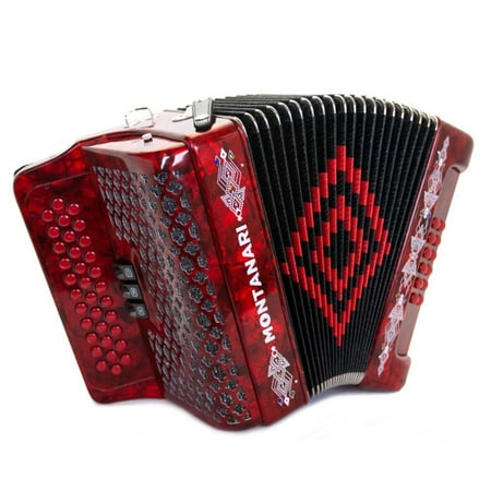 Montanari 3412 3S Accordion GCF, Red