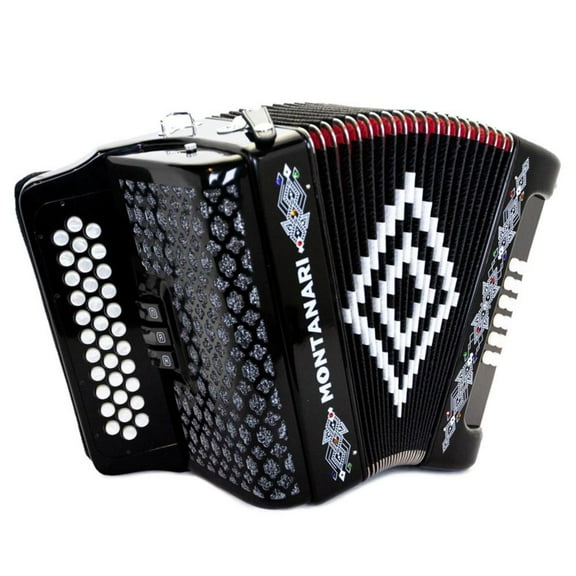 Montanari 3412 3S EAD Accordion, Black