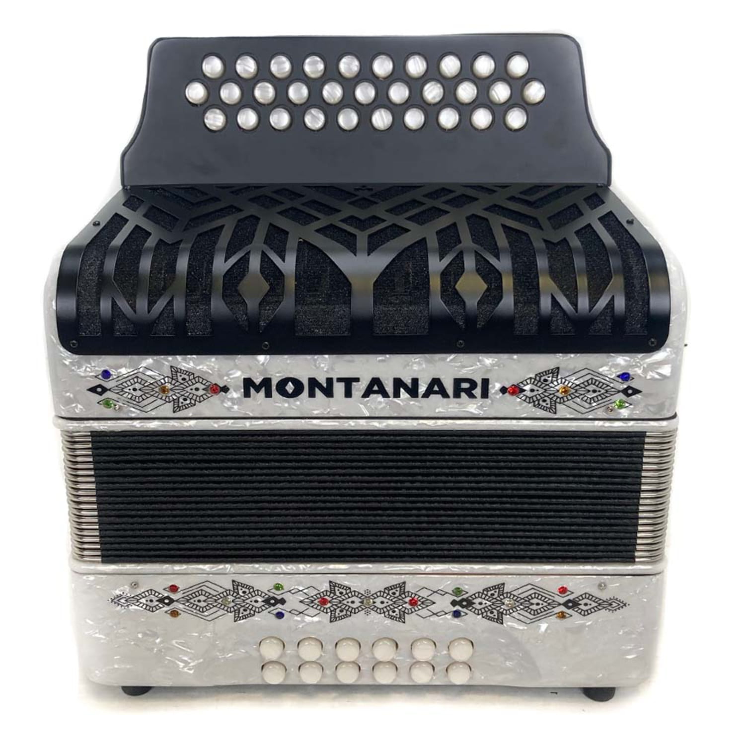 Montanari Vallenato Accordion GCF White