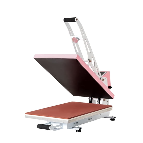 Montary Heat Press Machine 16x24 Slide Out, Auto Open Semi Automatic Sublimation Transfer for T-Shirts, Bags, Aluminium (Pink)