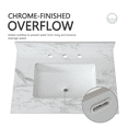 thumbnail image 1 of Montary 31"x22"Bathroom Vanity Top,sintered stone carra white Barthroom Vanity Sink Tops with Rectangular Undermount Ceramic Sink with Vanity Backsplash, Three Faucet Hole Bathroom Vanity Countertop, 1 of 6