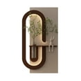 thumbnail image 1 of Montary 3D Sandstone Entryway Decor Art Painting, Modern LED Wall Decor Sculpture with Artificial Plants, Glass Vase & Rabbit Statue, Remote Control 3-Color Light for Living Room, Bedroom, Hallway, 1 of 12