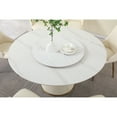 thumbnail image 1 of Montary 59" Sintered Stone Dining Table w/ Lazy Susan & Turntable - Round Tabletop for Kitchen/Dining Room (Table Only TOP), 1 of 6