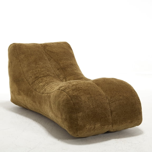 Montary Creative Bean Bag Sofa Chair for Adults, Filled w/ High-Density Sponge - Supportive,Brown