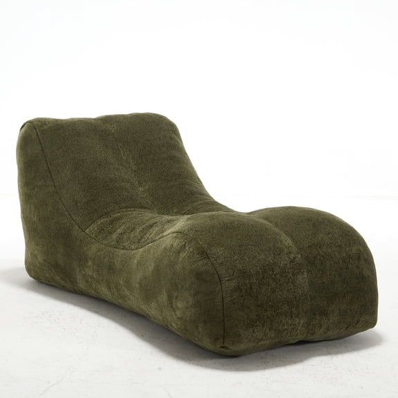 Montary Creative Bean Bag Sofa Chair for Adults, Filled w/ High-Density Sponge - Supportive,Olive Green