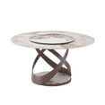 thumbnail image 1 of Montary Dining Table Set, Round 59" D Faux Marble Dining Table with Lazy Susan, Sintered Stone Dining Table, 1 of 6