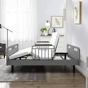 Montary Home Electric Hospital Bed with Remote Control, Memory Foam Mattress & Safety Side Rails for Elderly Care