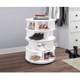 thumbnail image 1 of Montauk 16 Pair Revolving Shoe Storage Rack Carousel, White Wood, 1 of 5