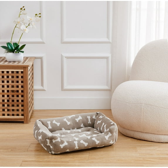 Montauk Accents Doggy Bones Print Ultra Soft & Plush Pet Bed - Assorted Colors